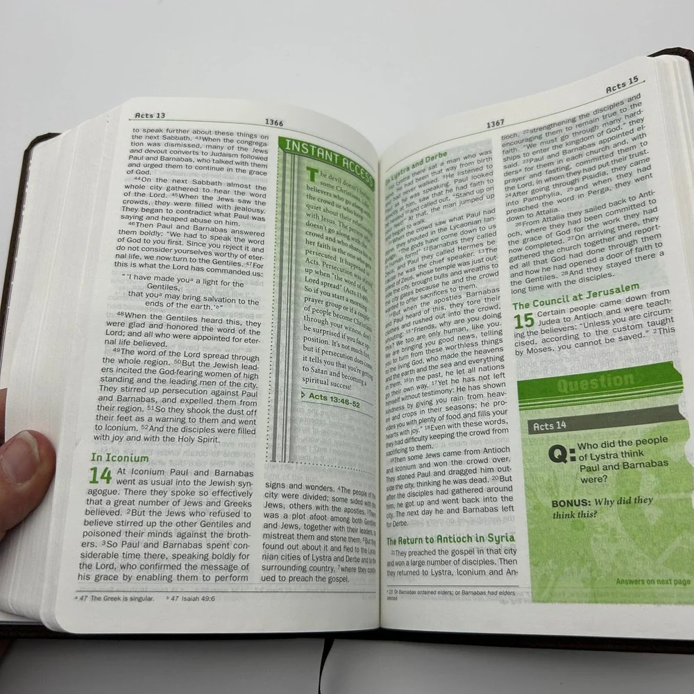 NIV‎ Teen Study Bible Zondervan Brown Leathersoft New International Version